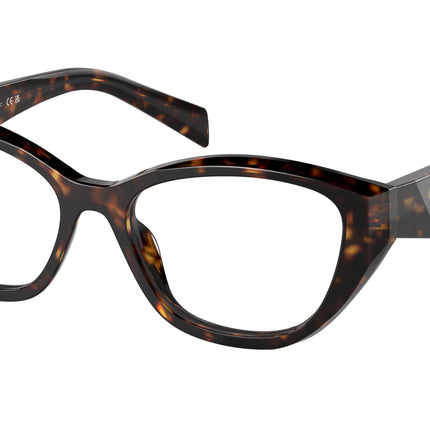 Prada PR21ZV Irregular Eyeglasses  19J1O1-Tortoise 53-145-17 - Color Map Tortoise