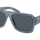 Prada PR22YS Pilot Sunglasses  19O70B-Transparent Grey 56-140-16 - Color Map Grey