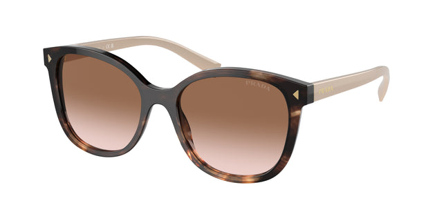 Prada PR22ZSF Square Sunglasses  07R0A6-Caramel Tortoise 55-145-16 - Color Map Tortoise