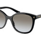 Prada PR22ZSF Square Sunglasses  1AB0A7-Black 55-145-16 - Color Map Black