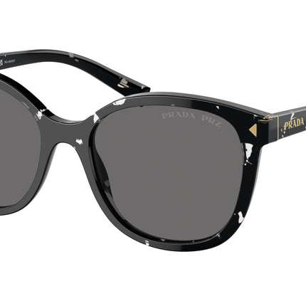 Prada PR22ZS Square Sunglasses  15S5Z1-Black Crystal Tortoise 53-145-17 - Color Map Black