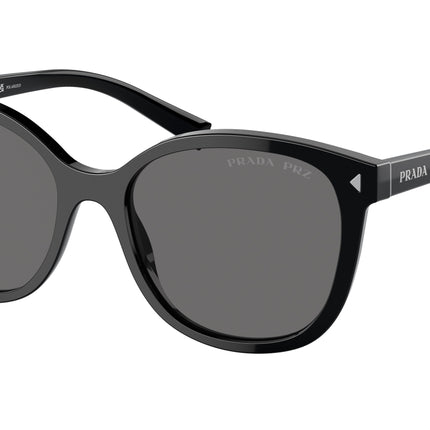 Prada PR22ZS Square Sunglasses  1AB5Z1-Black 53-145-17 - Color Map Black