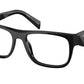 Prada PR22ZV Pillow Eyeglasses  16K1O1-Black 55-145-17 - Color Map Black