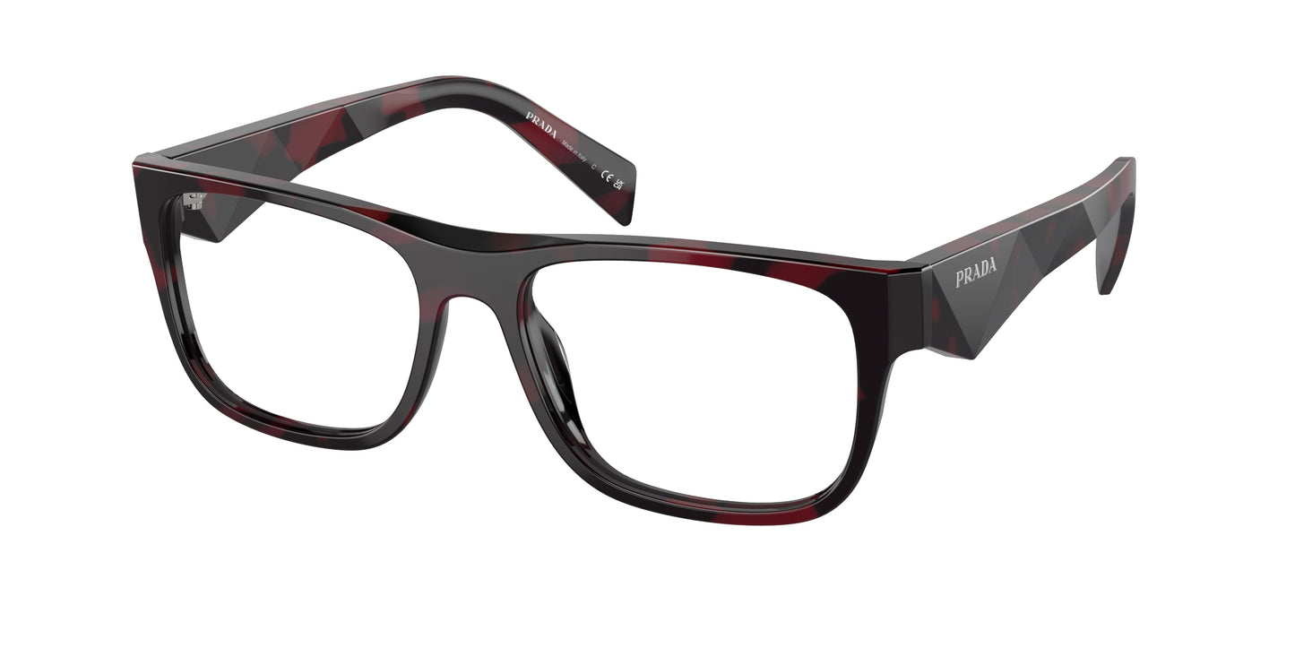 Prada PR22ZV Pillow Eyeglasses  16L1O1-Etruscan/Purple Tortoise 55-145-17 - Color Map Red