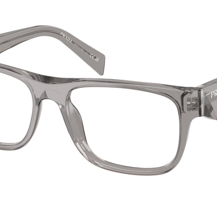 Prada PR22ZV Pillow Eyeglasses  16Z1O1-Transparent Dark Grey 55-145-17 - Color Map Grey