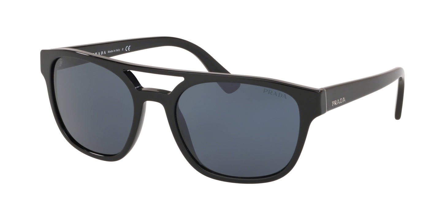Prada HERITAGE PR23VS Square Sunglasses  1AB0A9-Black 56-145-19 - Color Map Black