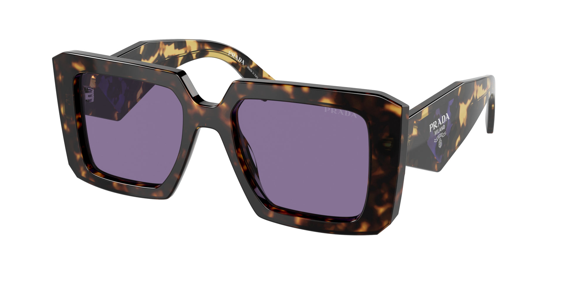 Prada PR23YSF Square Sunglasses  2AU05Q-Tortoise 52-140-19 - Color Map Tortoise