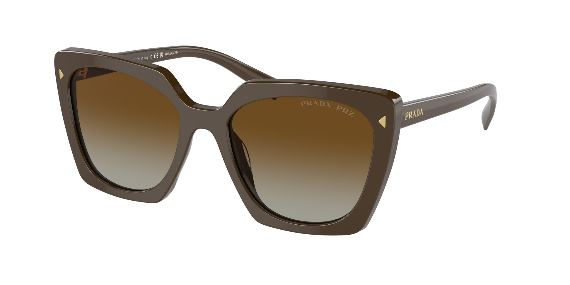 Prada PR23ZS Square Sunglasses  11J6E1-Loden 54-145-18 - Color Map Brown