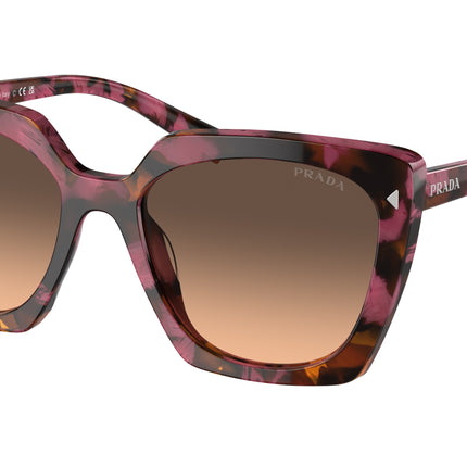 Prada PR23ZS Square Sunglasses  18N50C-Begonia Cognac Tortoise 54-145-18 - Color Map Brown