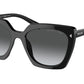 Prada PR23ZS Square Sunglasses  1AB5W1-Black 54-145-18 - Color Map Black