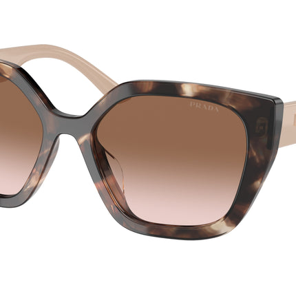 Prada PR24XS Rectangle Sunglasses  07R0A6-Caramel Tortoise 52-140-18 - Color Map Tortoise
