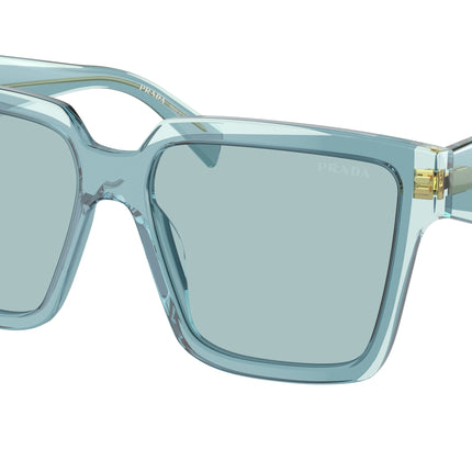 Prada PR24ZSF Square Sunglasses  15I02F-Peacock/Sky 57-140-14 - Color Map Blue