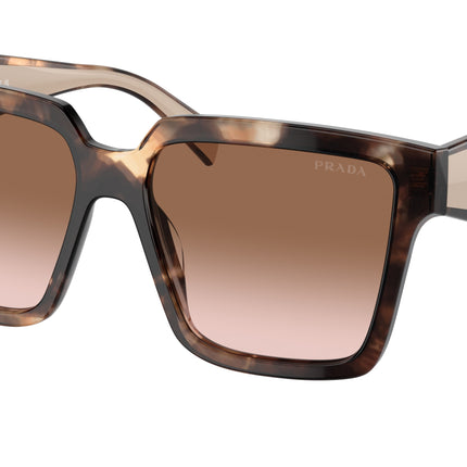 Prada PR24ZS Square Sunglasses  07R0A6-Caramel Tortoise 56-140-16 - Color Map Tortoise