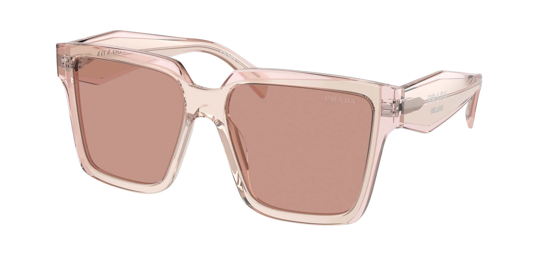 Prada PR24ZS Square Sunglasses  13I08M-Geranium/Petal Crystal 56-140-16 - Color Map Pink