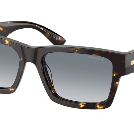 Prada PR25ZS Rectangle Sunglasses  16R30F-Black Malt Tortoise 56-140-18 - Color Map Brown