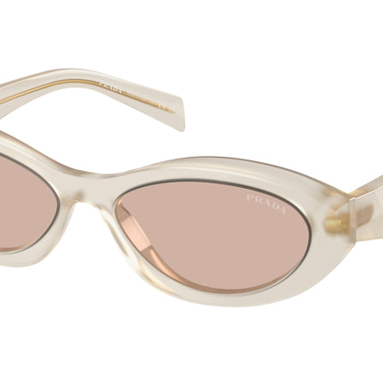 Prada PR26ZSF Irregular Sunglasses  12V4I2-Opal Milk 56-145-15 - Color Map White