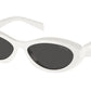 Prada PR26ZSF Irregular Sunglasses  17K08Z-Black/Talc 56-145-15 - Color Map Black