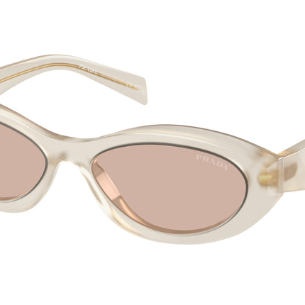 Prada PR26ZS Irregular Sunglasses  12V4I2-Opal Milk 55-145-16 - Color Map White