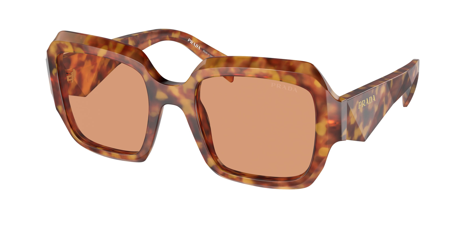 Prada PR28ZSF Pillow Sunglasses  10L07V-Orange/Light Tortoise 54-145-20 - Color Map Tortoise