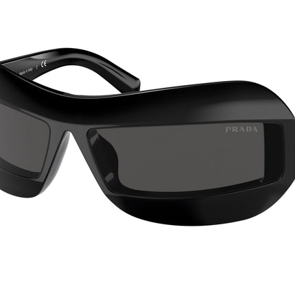 Prada PR30YS Irregular Sunglasses  1AB5S0-Black 68-120-13 - Color Map Black