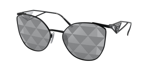 Prada PR50ZS Irregular Sunglasses  1AB03T-Black 59-140-19 - Color Map Black