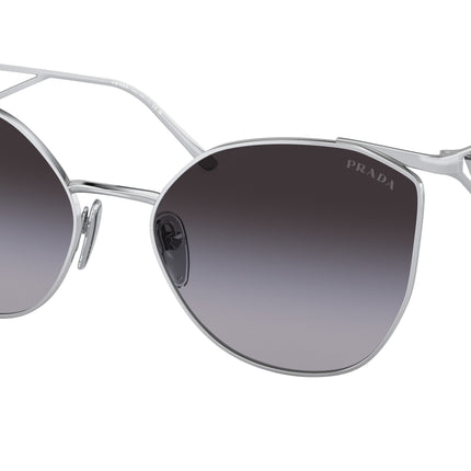 Prada PR50ZS Irregular Sunglasses  1BC09S-Silver 59-140-19 - Color Map Silver