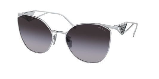 Prada PR50ZS Irregular Sunglasses  1BC09S-Silver 59-140-19 - Color Map Silver