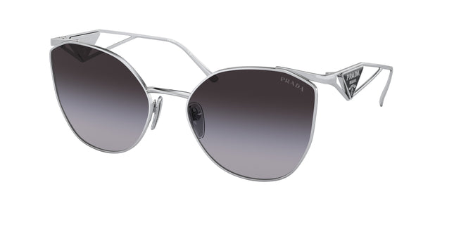 Prada PR50ZS Irregular Sunglasses  1BC09S-Silver 59-140-19 - Color Map Silver