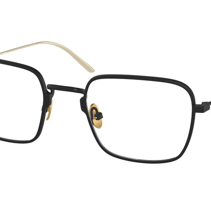 Prada PR51YV Pillow Eyeglasses  04Q1O1-Matte Black 52-145-22 - Color Map Black