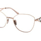 Prada PR52ZV Irregular Eyeglasses  SVF1O1-Pink Gold 55-145-18 - Color Map Pink