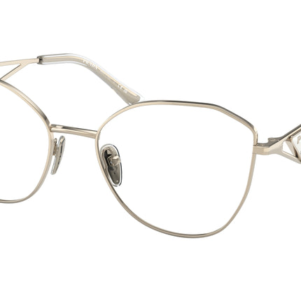 Prada PR52ZV Irregular Eyeglasses  ZVN1O1-Pale Gold 55-145-18 - Color Map Gold