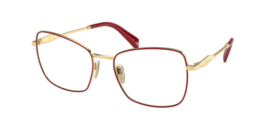 Prada PR53ZV Pillow Eyeglasses  12F1O1-Etruscan/Gold 56-140-18 - Color Map Red