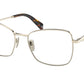 Prada PR53ZV Pillow Eyeglasses  ZVN1O1-Pale Gold 56-140-18 - Color Map Gold