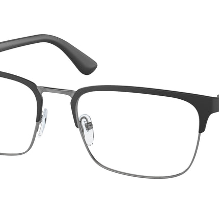 Prada HERITAGE PR54TV Rectangle Eyeglasses  1BO1O1-Black 57-150-19 - Color Map Black