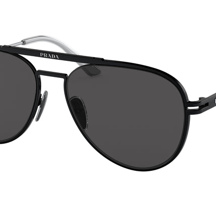 Prada PR54ZS Pilot Sunglasses  1BO5S0-Matte Black 57-140-16 - Color Map Black