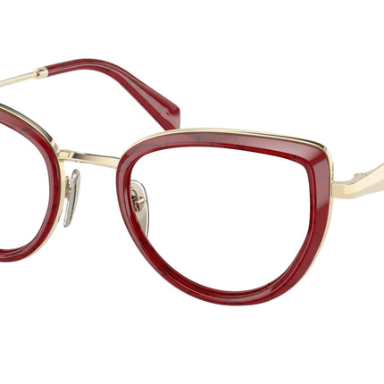 Prada PR54ZV Pillow Eyeglasses  15D1O1-Etruscan Marble 51-140-22 - Color Map Red