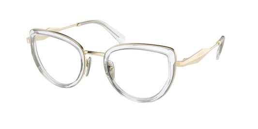 Prada PR54ZV Pillow Eyeglasses  2AZ1O1-Crystal 51-140-22 - Color Map Transparent