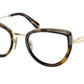 Prada PR54ZV Pillow Eyeglasses  VAU1O1-Hoeny Tortoise 51-140-22 - Color Map Tortoise