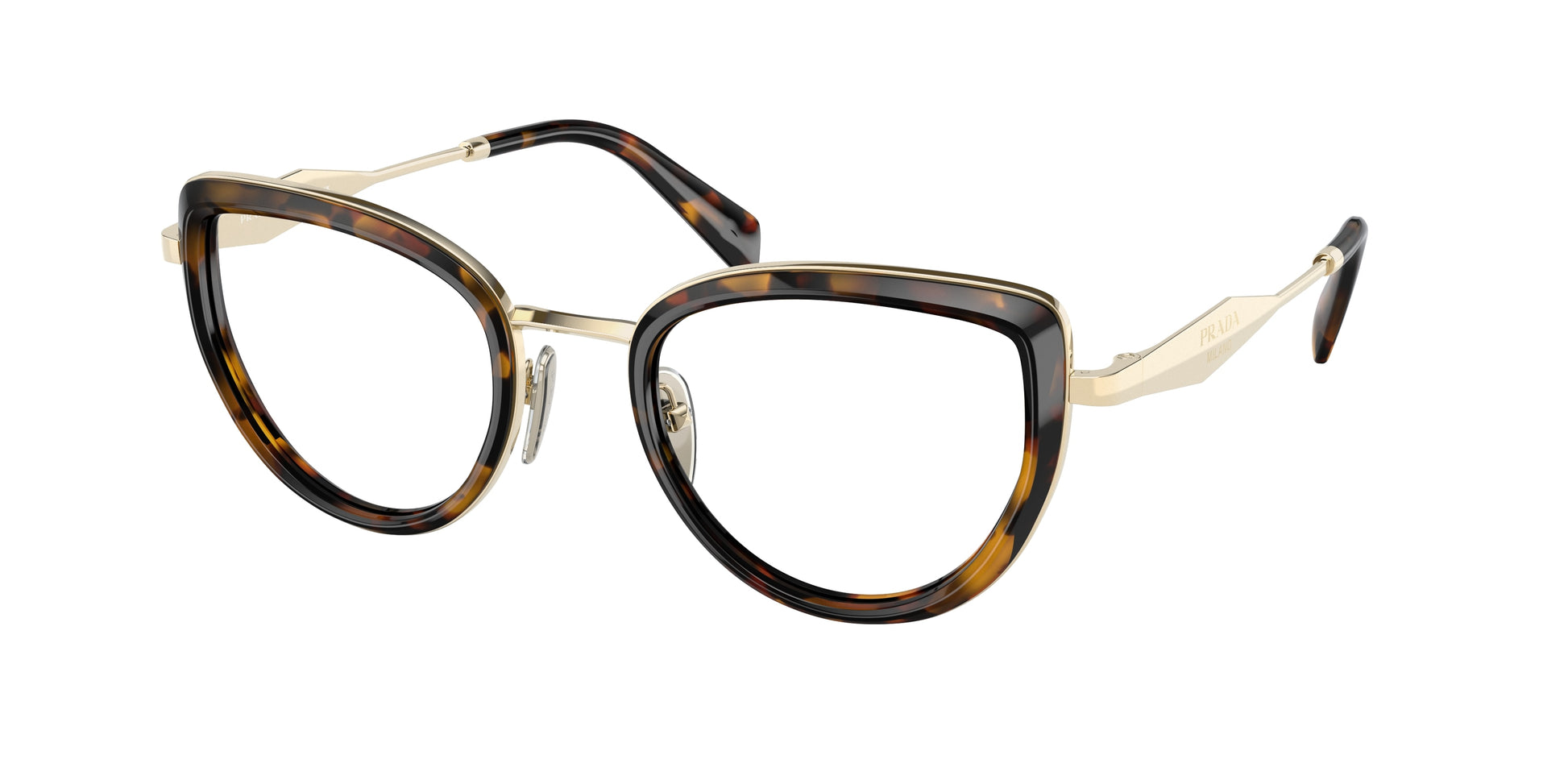 Prada PR54ZV Pillow Eyeglasses  VAU1O1-Hoeny Tortoise 51-140-22 - Color Map Tortoise