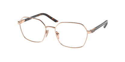 Prada PR55YV Square Eyeglasses  SVF1O1-Pink Gold 53-135-17 - Color Map Pink