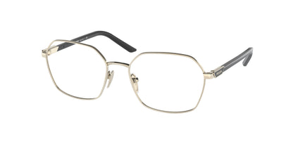 Prada PR55YV Square Eyeglasses  ZVN1O1-Pale Gold 53-135-17 - Color Map Gold