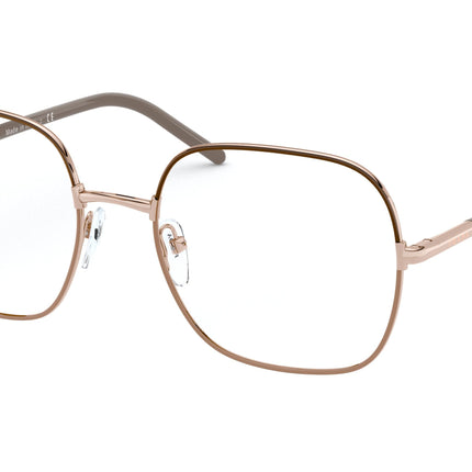 Prada PR56WV Rectangle Eyeglasses  02H1O1-Brown/Beige 54-140-19 - Color Map Brown