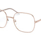Prada PR56WV Rectangle Eyeglasses  SVF1O1-Pink Gold 54-140-19 - Color Map Pink