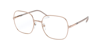 Prada PR56WV Rectangle Eyeglasses  SVF1O1-Pink Gold 54-140-19 - Color Map Pink