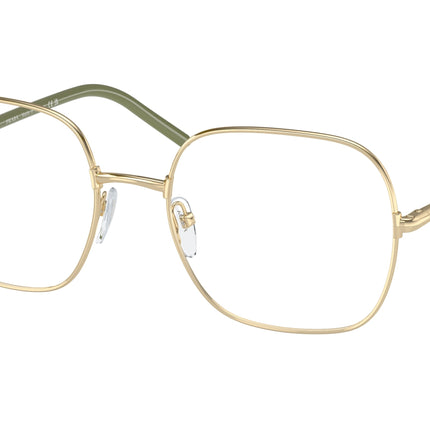 Prada PR56WV Rectangle Eyeglasses  ZVN1O1-Pale Gold 54-140-19 - Color Map Gold