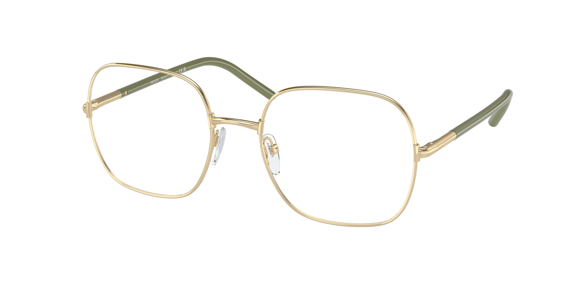 Prada PR56WV Rectangle Eyeglasses  ZVN1O1-Pale Gold 54-140-19 - Color Map Gold