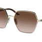 Prada PR56YS Square Sunglasses  ZVN6S1-Pale Gold 58-135-18 - Color Map Gold