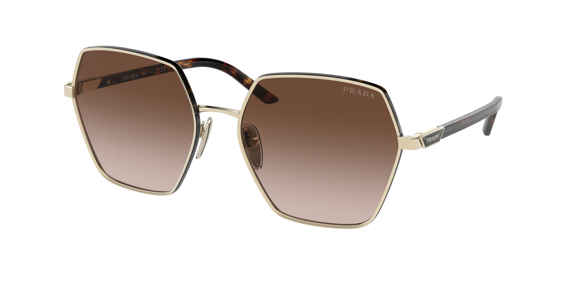 Prada PR56YS Square Sunglasses  ZVN6S1-Pale Gold 58-135-18 - Color Map Gold