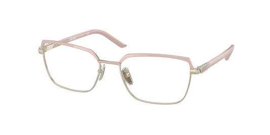 Prada PR56YV Square Eyeglasses  09Y1O1-Alabaster/Pale Gold 54-135-17 - Color Map Gold
