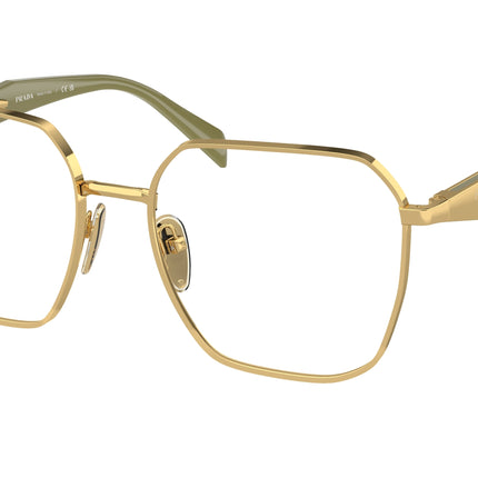 Prada PR56ZV Square Eyeglasses  5AK1O1-Gold 55-140-18 - Color Map Gold